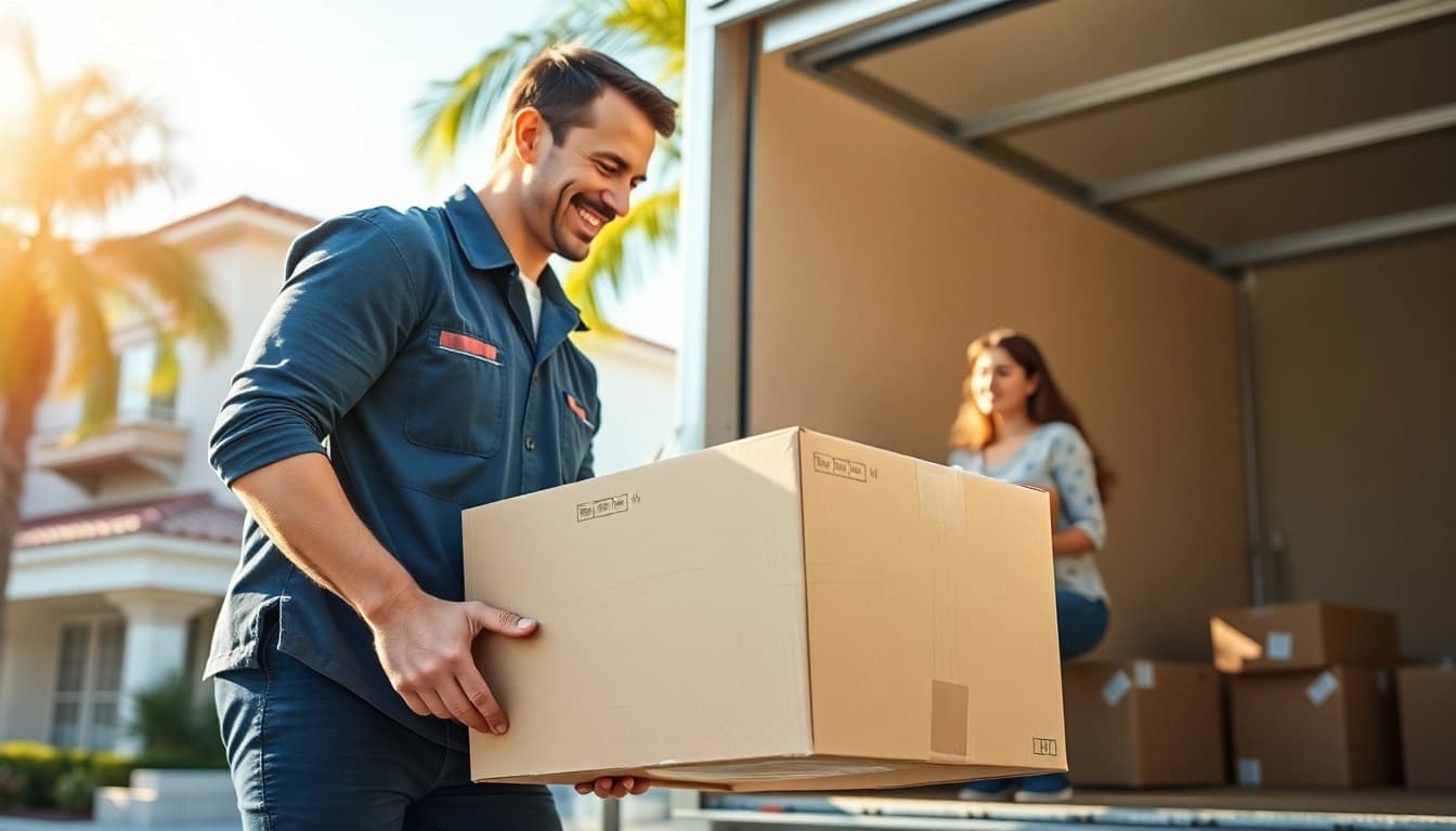 San Diego Mover helping a family move with care and professionalism in a sunny setting.