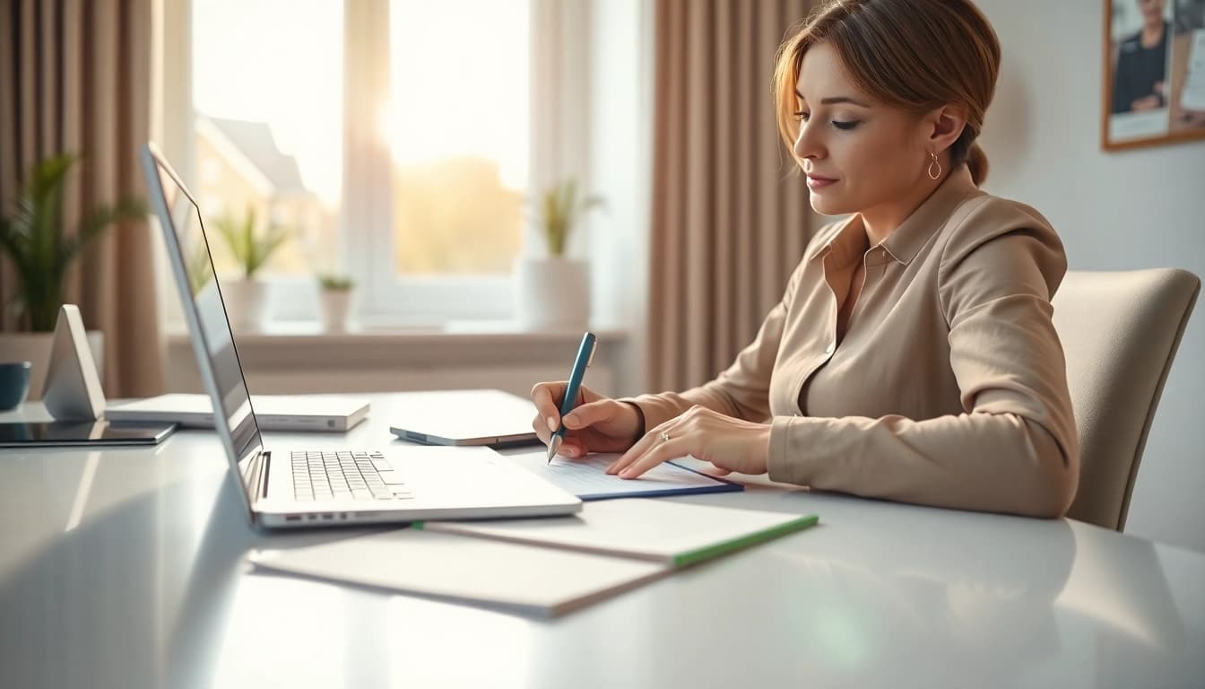 Complete the eta uk application form with attention and clarity in a calm home office setting.