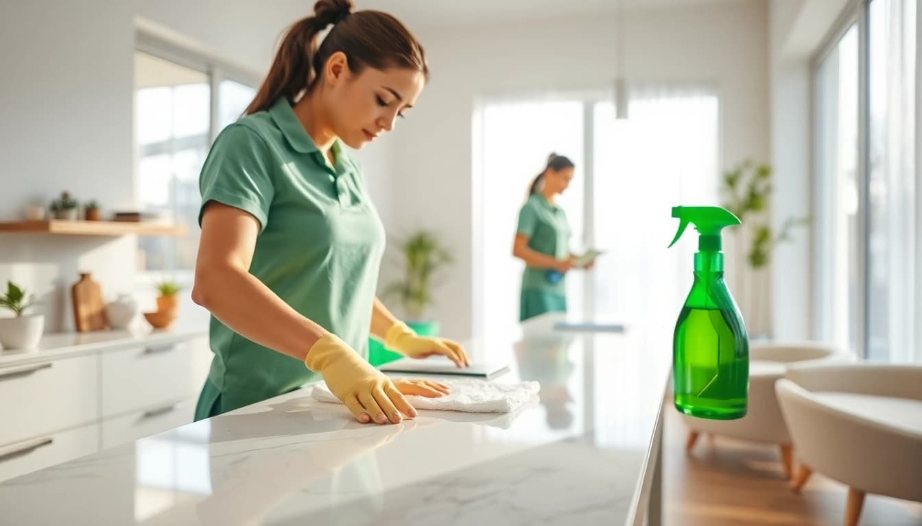 Efficient cleaning services near me transforming a home with eco-friendly methods.