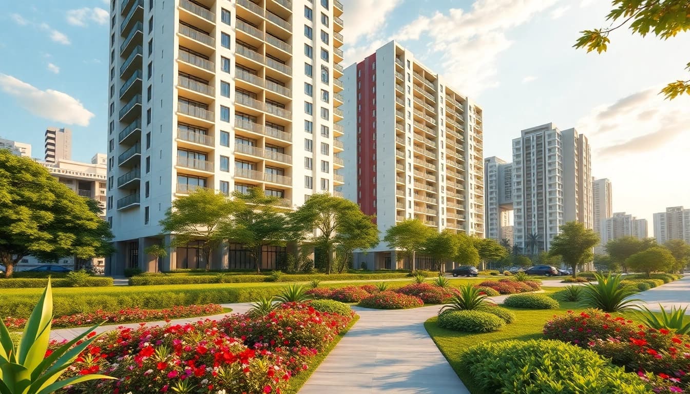 Showcase of Tampines St 95 EC luxury executive condominium building amidst vibrant surroundings.