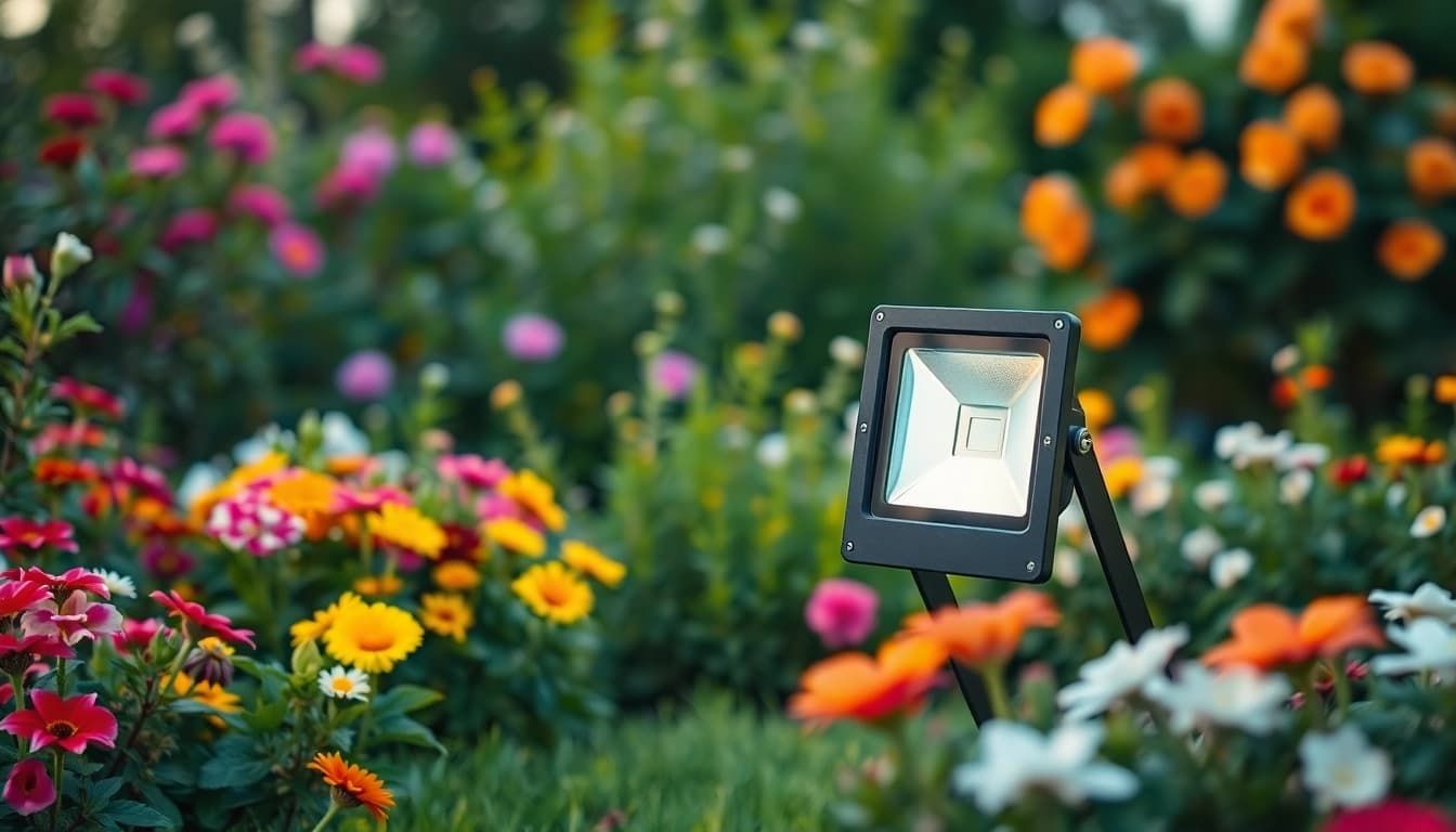 Verlicht je tuin met krachtige led straler voor betere zichtbaarheid.