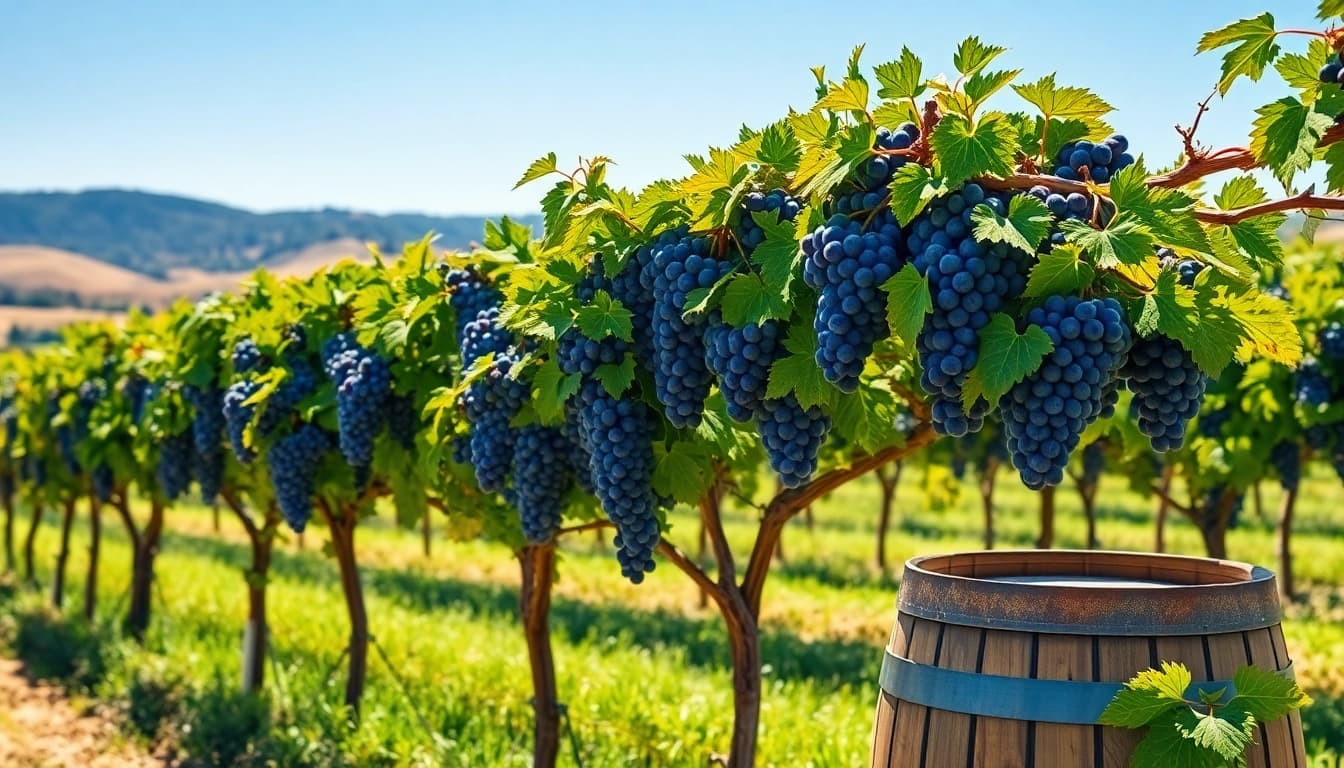 Plan a visit to Winery Sacramento with beautiful vineyards under a bright sunny sky.
