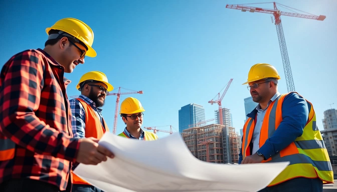 Construction association Denver professionals engaging in planning and collaboration on a project.