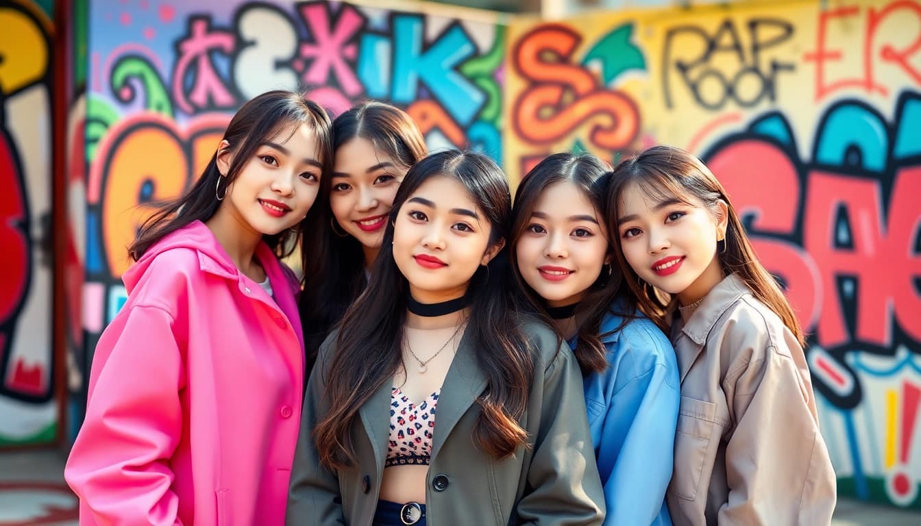 Captivating portrait of blackpink members showcasing their unique styles and personalities.