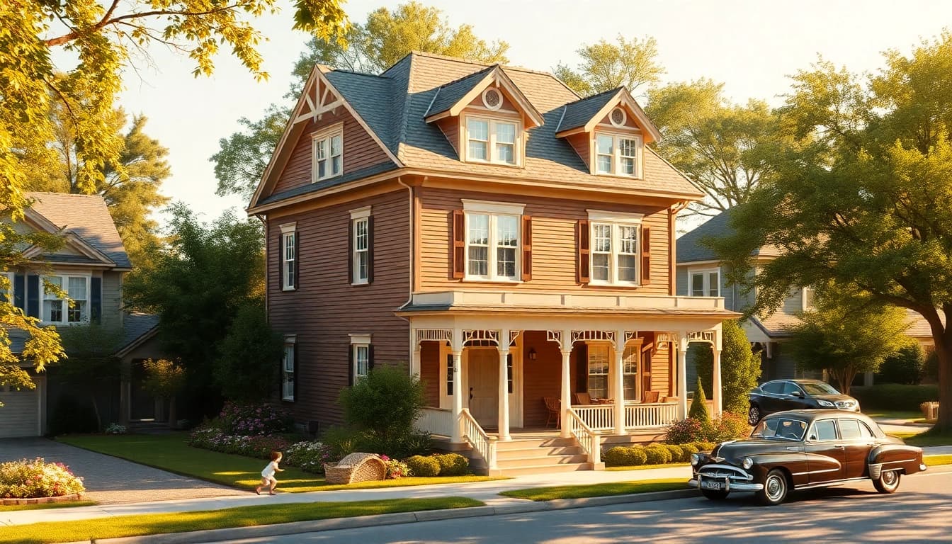 Showcasing a beautiful Winchester Foursquare Revival home in a sunny neighborhood with inviting architecture.