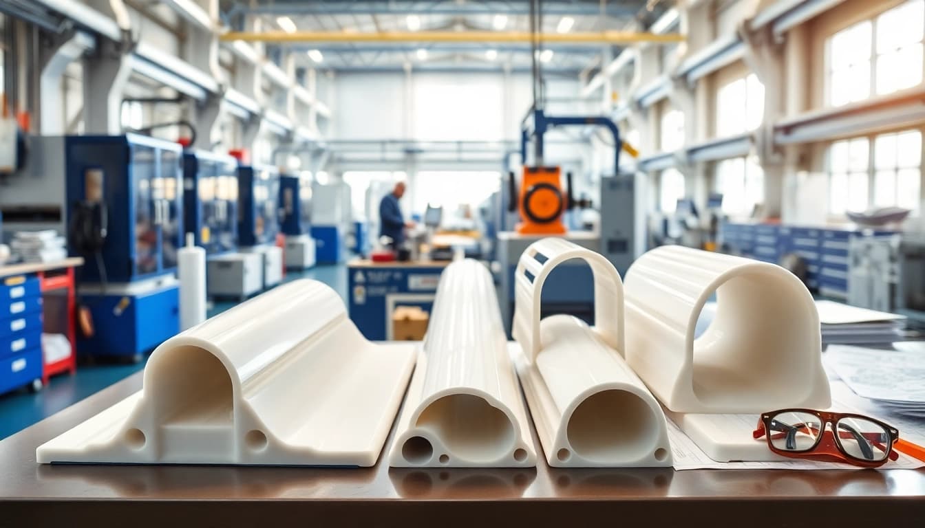 GRP Manufacturer showcasing advanced composite materials in a modern factory environment.