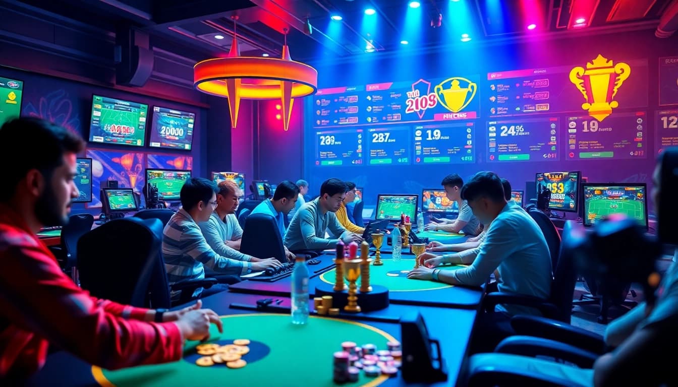 Explore the exciting gaming atmosphere of https://mm88.agency/ with dynamic players and vibrant digital interfaces.