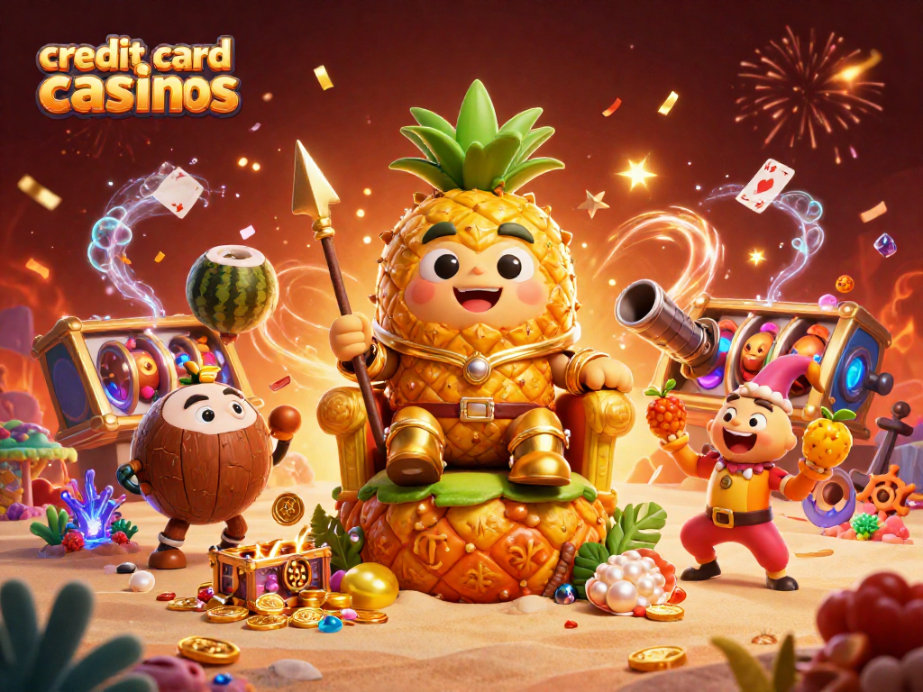 Engage with credit card casinos, featuring vibrant characters and a dynamic casino scene.