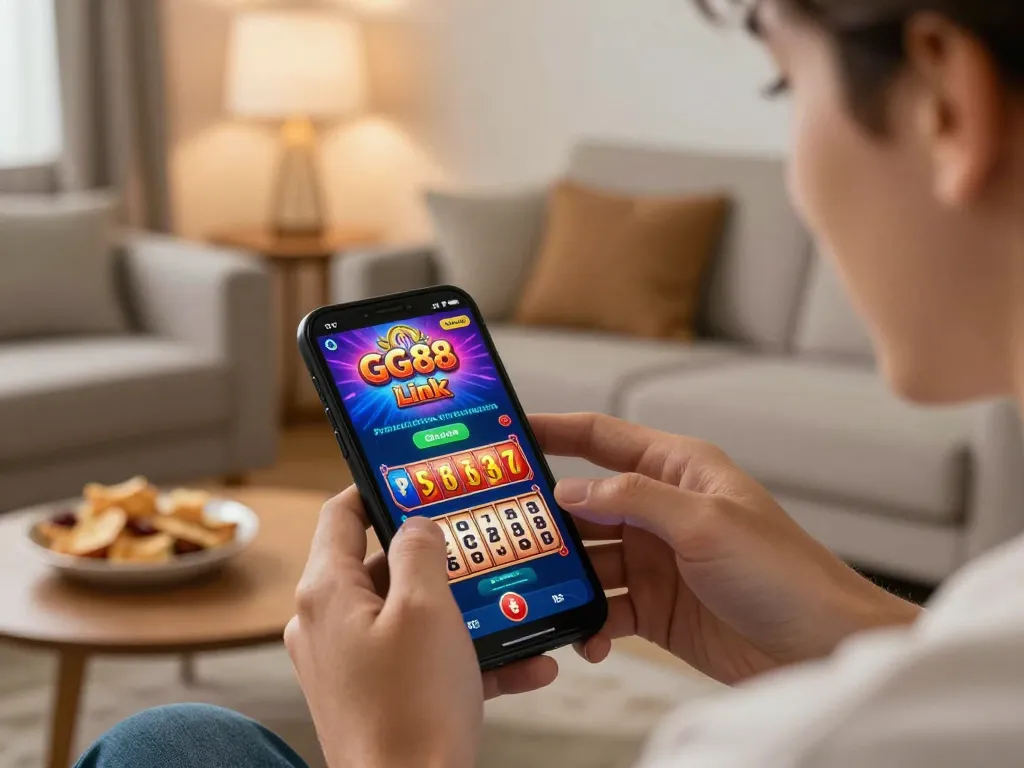 Engaging user experience with GG88 Link displayed on mobile device during casino gameplay.