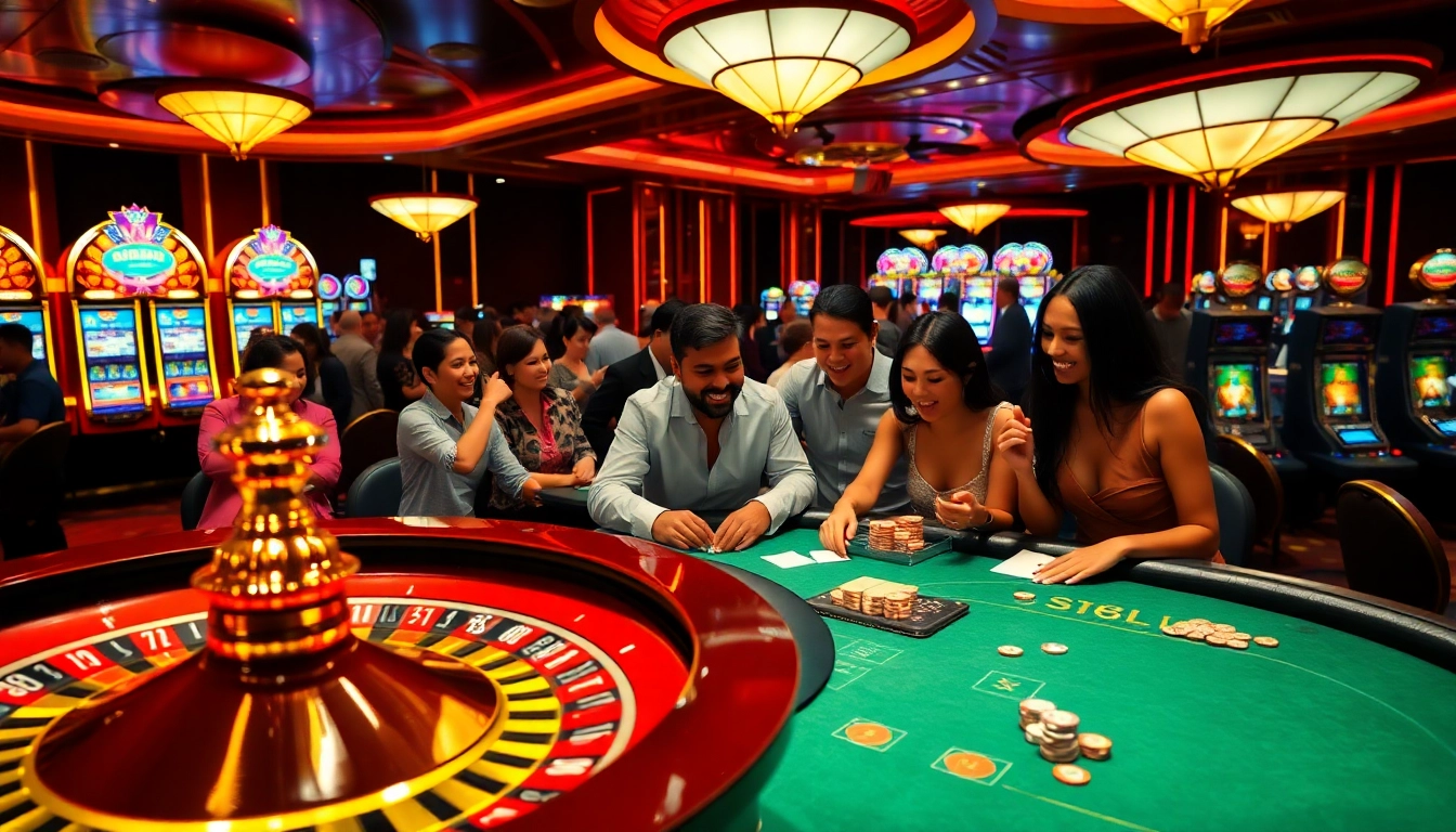 S8 members enjoying thrilling casino action at roulette and poker tables