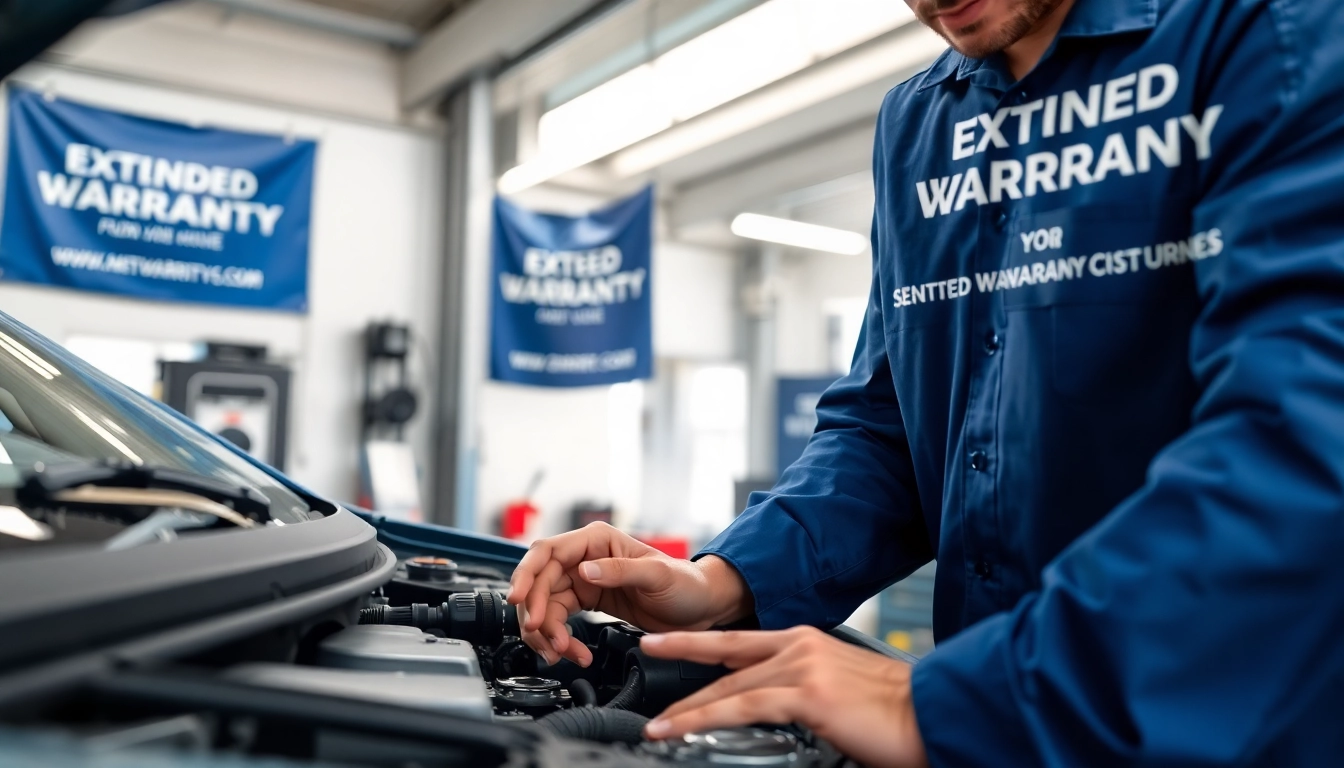Mechanic evaluating vehicle components to illustrate extended warranty after factory warranty expires.