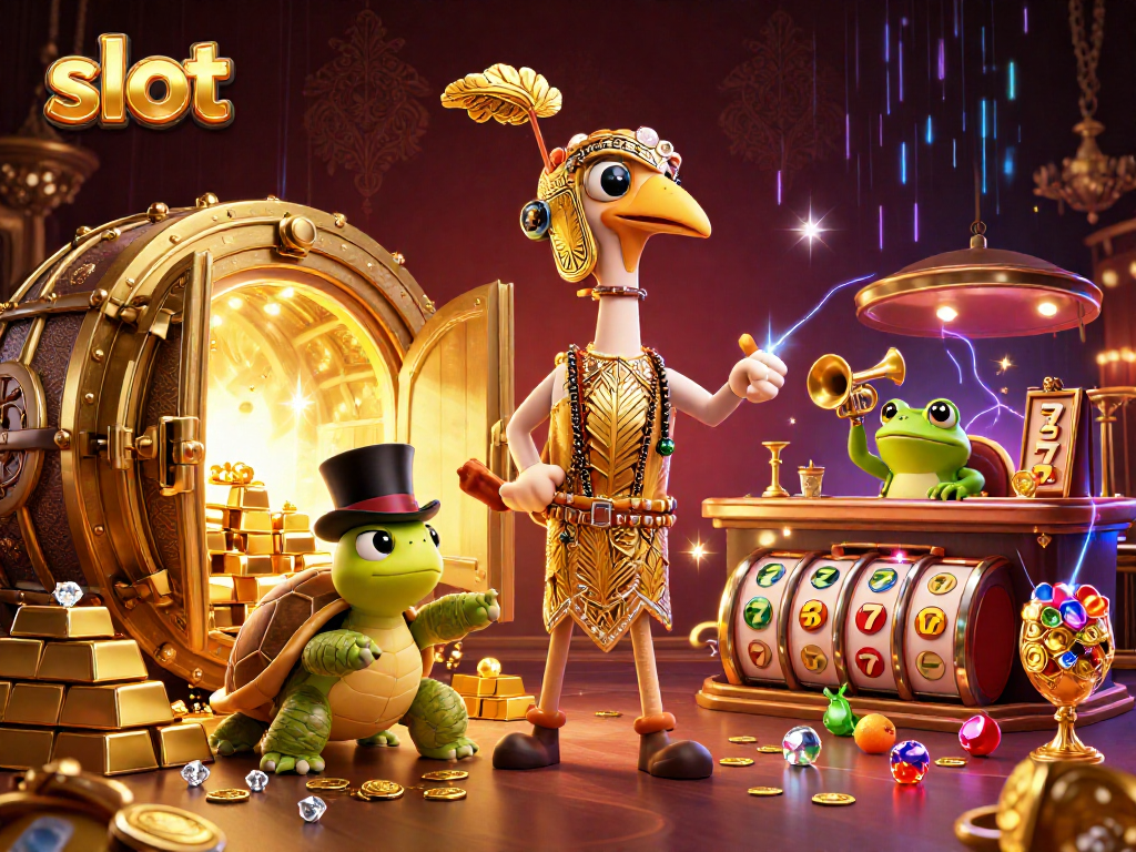 Memenangkan slot dengan karakter unik di kasino, termasuk simbol slot dan harta karun.