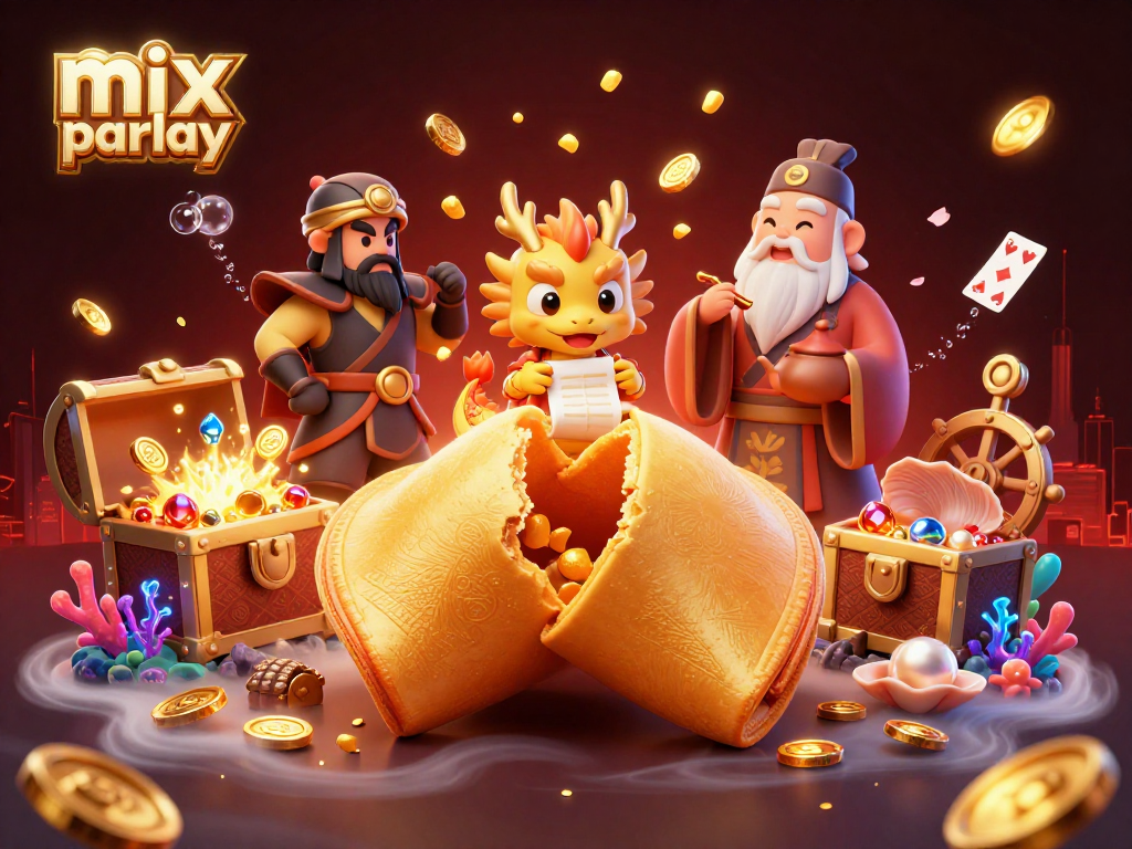Experience the thrilling mix parlay action with vibrant characters and dynamic casino elements in this immersive illustration.