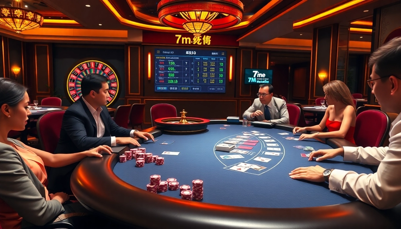 Experience high-stakes poker action with live odds from 7m.cn in a luxurious casino environment.