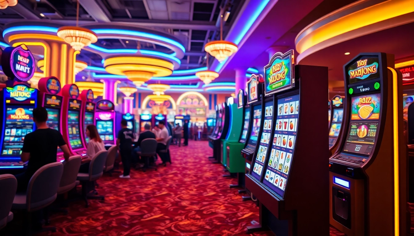 Experience the thrill of playing slot demo mahjong with vibrant casino atmosphere.