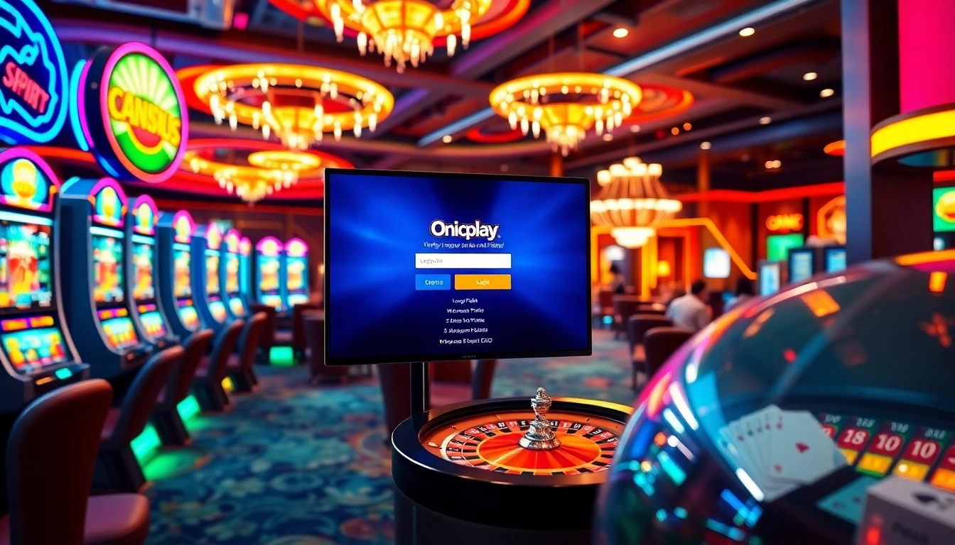 Login to Onicplay seamlessly and experience thrilling online gaming excitement with vibrant slot machines.