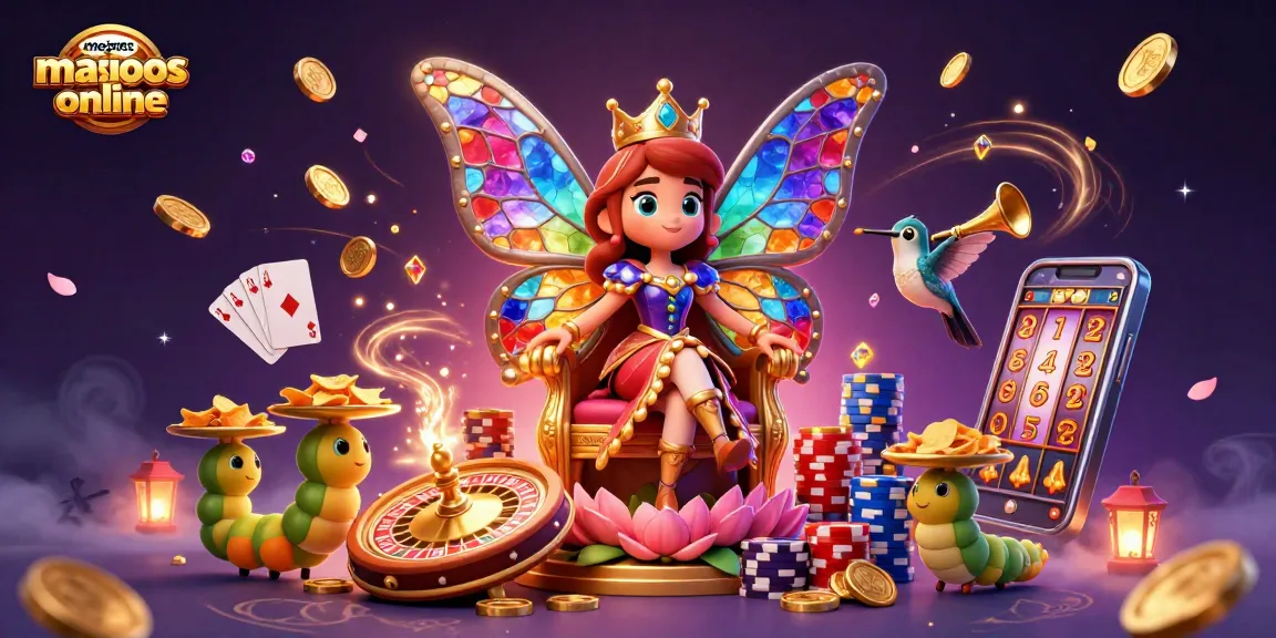Jugar en los mejores casinos online mientras exploras una colorida y emocionante escena de casino.