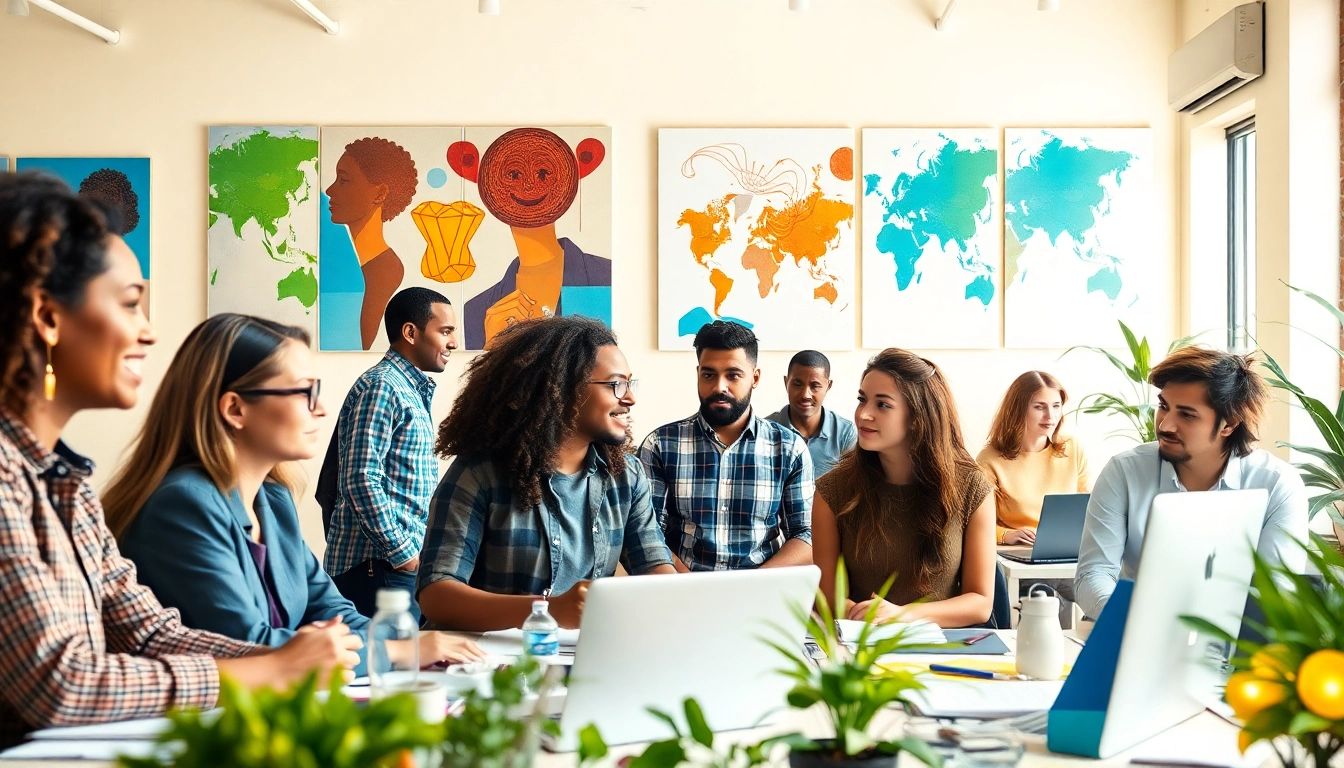 Individuals collaborating in an office setting, illustrating the concept of sondern auch wahrgenommen werden through diverse perspectives.