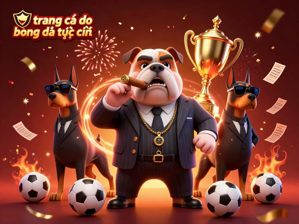 Cá cược bóng đá trực tuyến tại trang cá độ bóng đá, cùng nhân vật mafia và hình ảnh bóng đá hấp dẫn.
