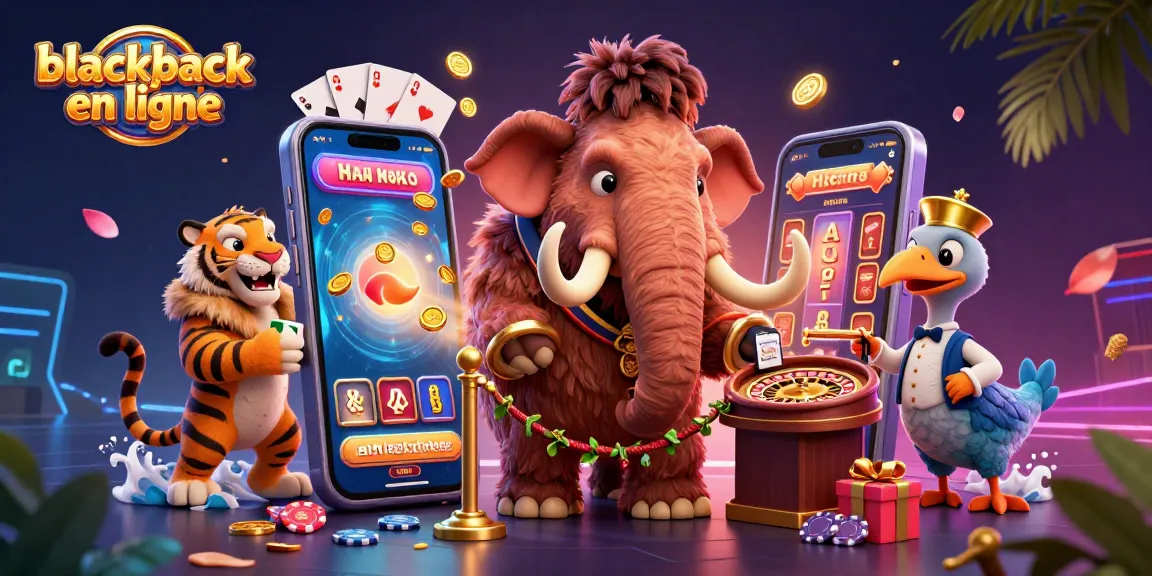 Découvrez le blackjack en ligne avec un mammouth bouncer, un tigre VIP et un dodo portier dans un casino