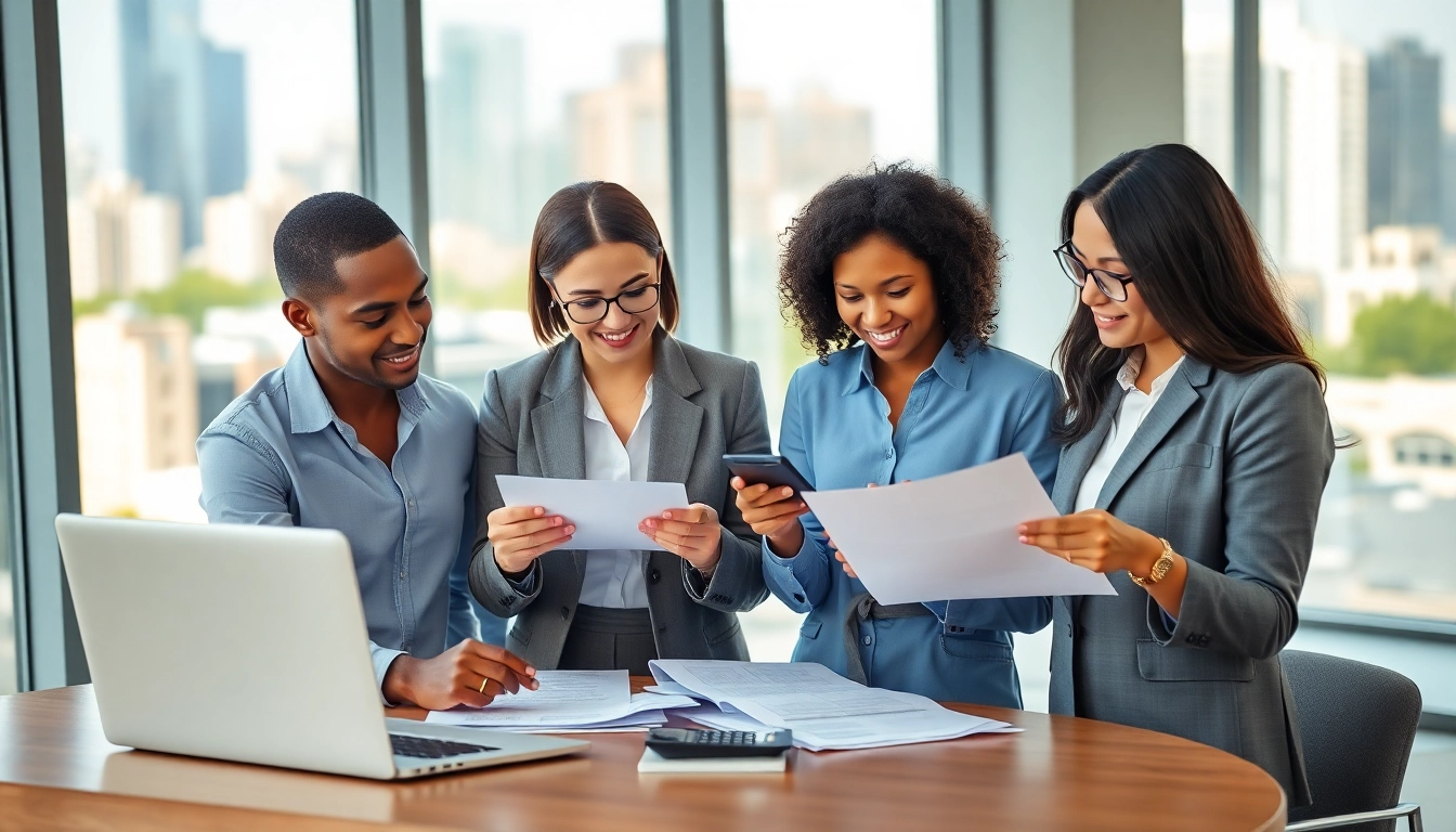 Tax Consultants in Kenya collaborating effectively in a modern office environment.