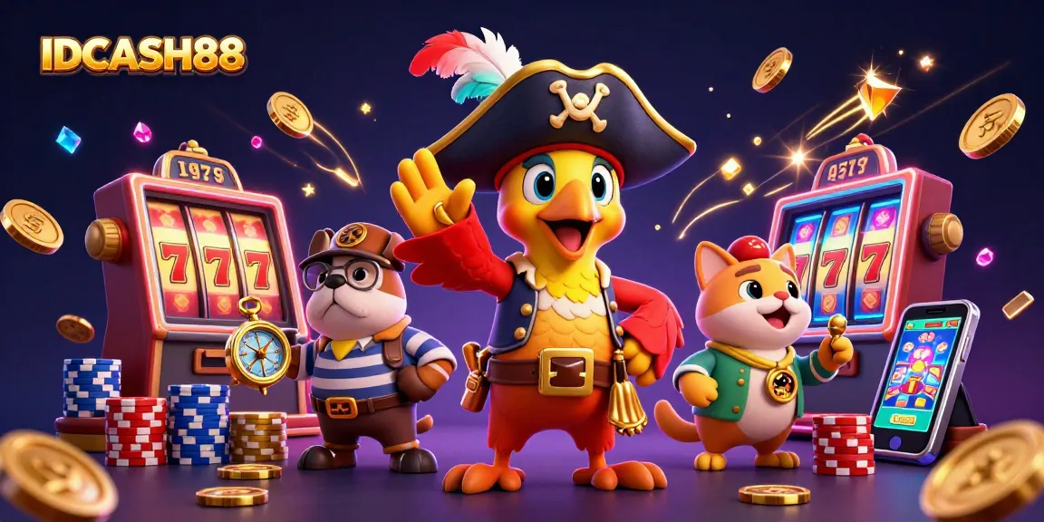 Experience thrilling gameplay at IDCASH88 with vibrant slot machines and treasure-filled adventures.