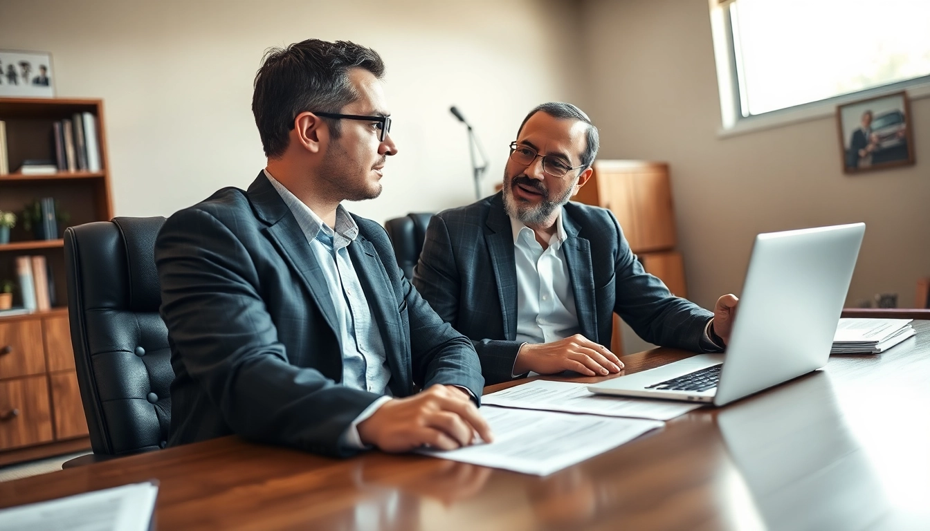 Clearwater truck accident attorney discussing legal options with a truck driver.