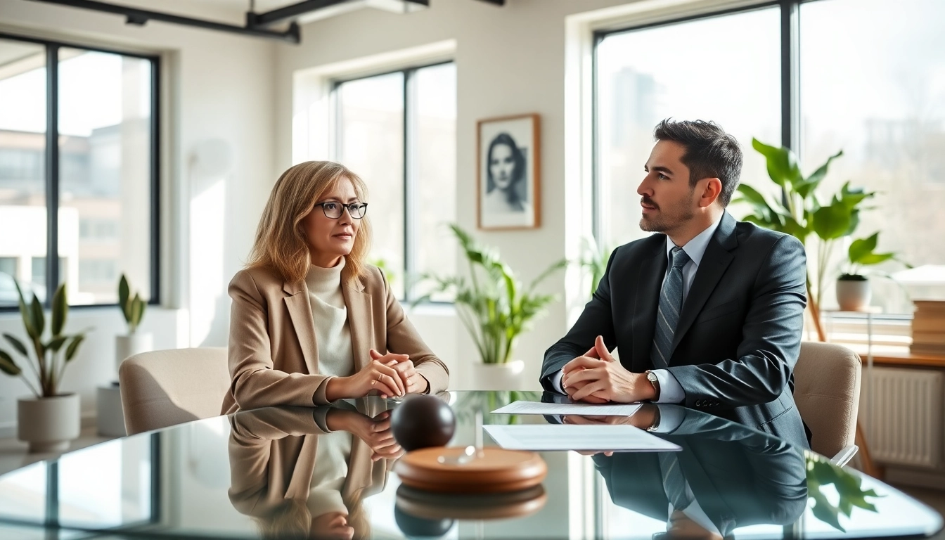 Negotiating Family Law Financial Agreements with a professional approach in a modern office setting.