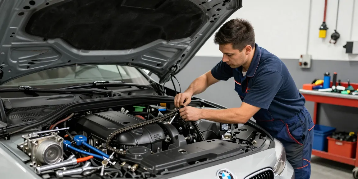 bmw steuerkette wechseln in einer professionellen Werkstatt mit erfahrenem Mechaniker