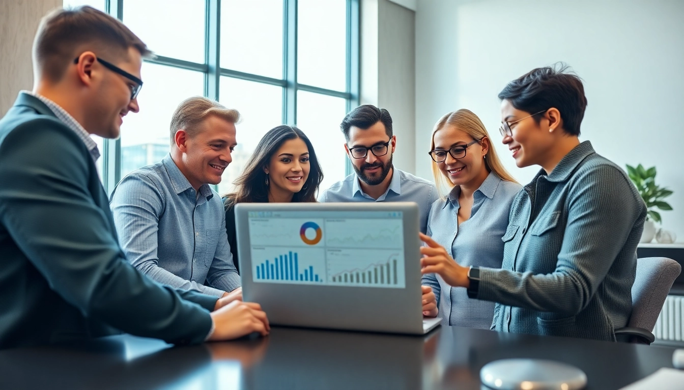 SEO Agentur Team arbeitet in modernem Büro an SEO-Strategien.