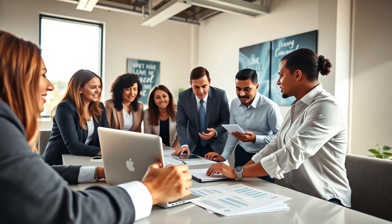 Quickplus Business Consultants team collaborating effectively in a modern office environment.