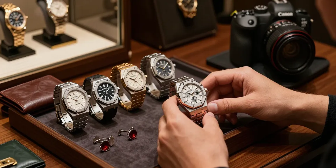 Showcase of exquisite replica watches highlighting luxury craftsmanship and detail.