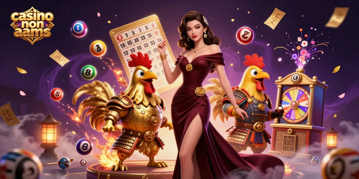 Interagisci con i casino non aams in una scena vibrante con elementi glamour e attività dinamiche di lotteria.
