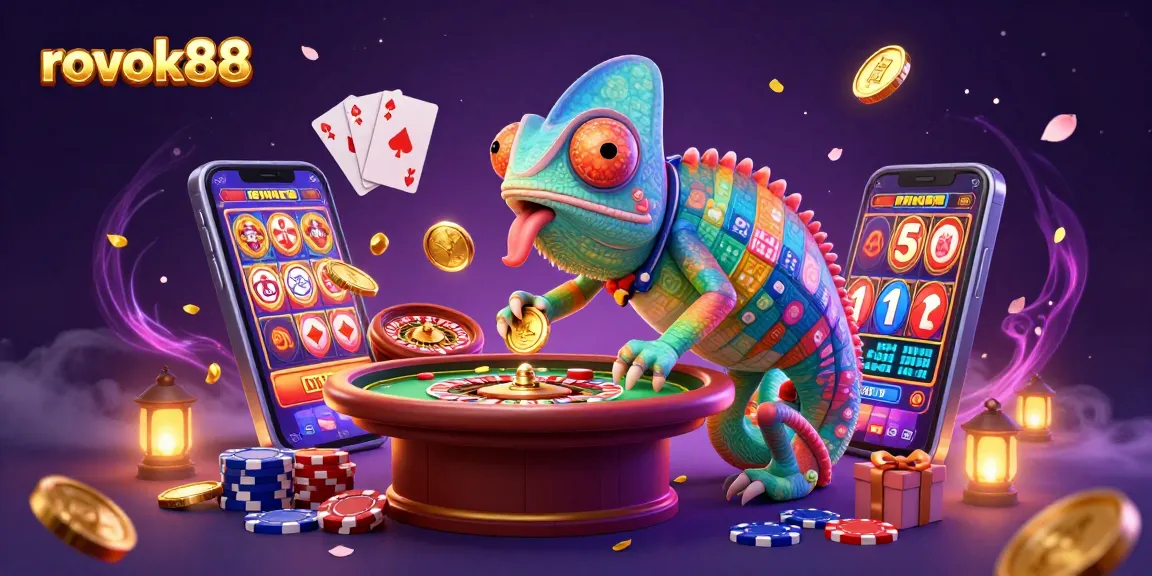 Experience the vibrant world of rokok88 as colorful coins and slots bring excitement to online gambling.