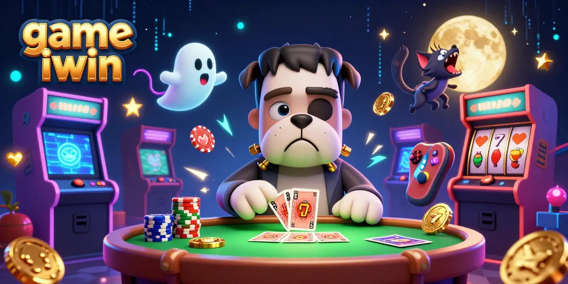 Play thrilling casino games with the lively characters of game iwin at a spooky table, filled with action.
