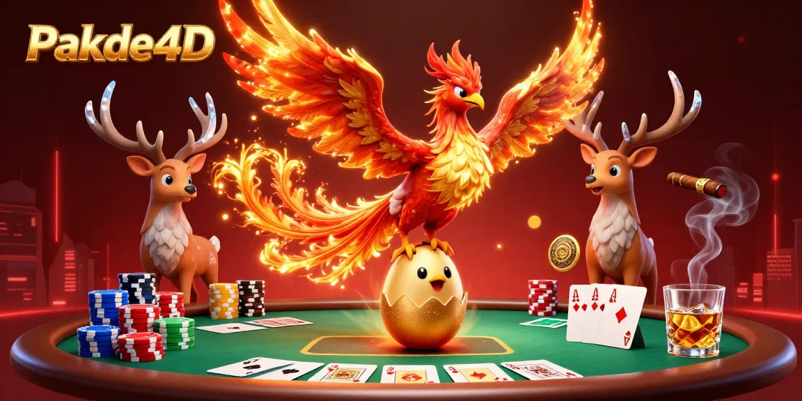 Join the excitement with Pakde4D while placing bets at the vibrant casino scene featuring poker elements.