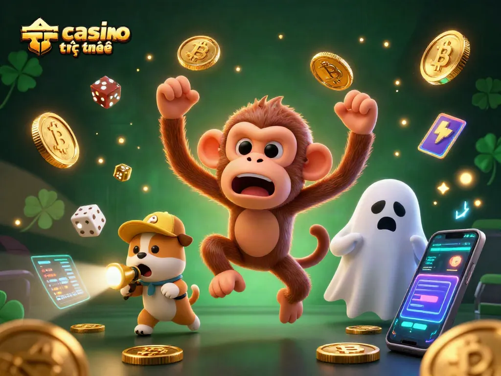 Khám phá trang casino trực tuyến với hình ảnh đầy màu sắc và năng động của các trò chơi