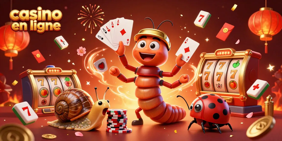 Découvrez les jeux au casino en ligne avec une illustration colorée et dynamique.