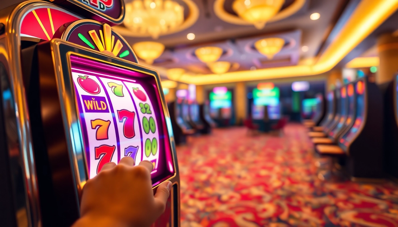 Menangkan ondel4d slot dengan mesin slot berwarna-warni di kasino yang energik.