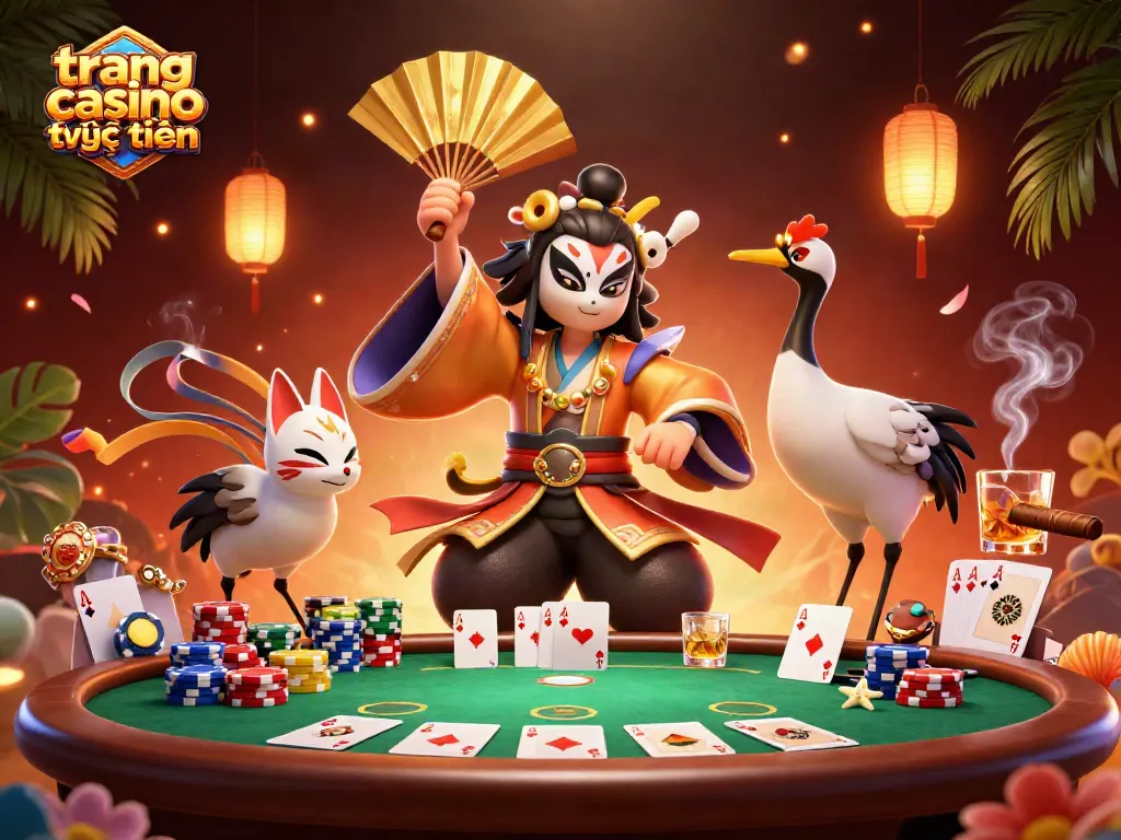 Khám phá trang casino trực tuyến với hình ảnh độc đáo của chiến binh Kabuki và những yếu tố trò chơi thú vị.