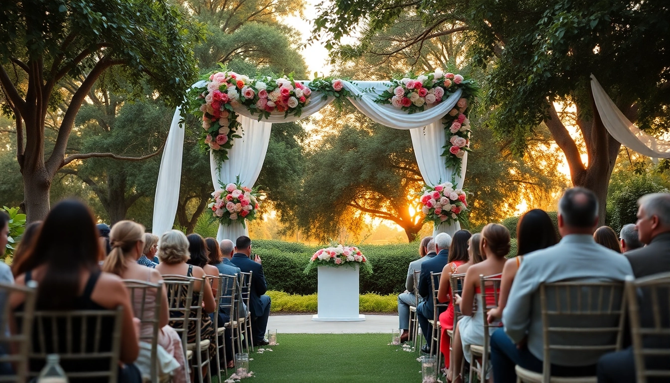 Couples celebrating at a stunning Jacksonville Wedding Venue with exquisite floral arrangements.