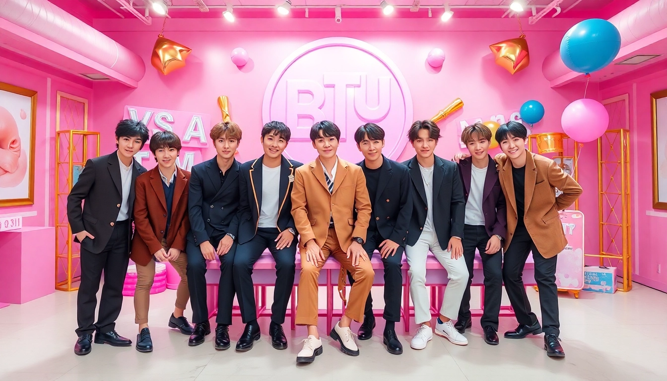 Engaging portrait of BTS members showcasing their unique styles and personalities in K-pop culture.