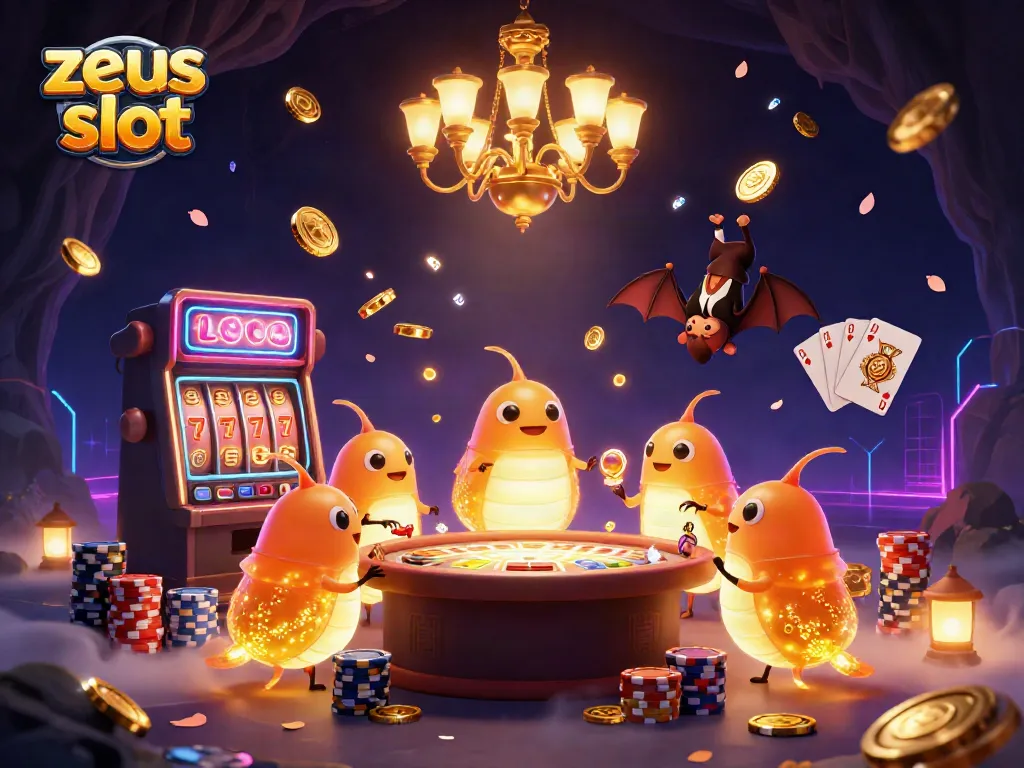 Engage with the zeus slot world featuring illuminated glowworms and vibrant casino games