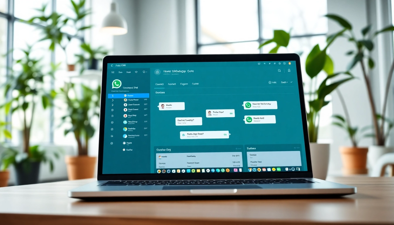 Visual representation of what is a CRM for WhatsApp in a modern office showcasing customer interaction.