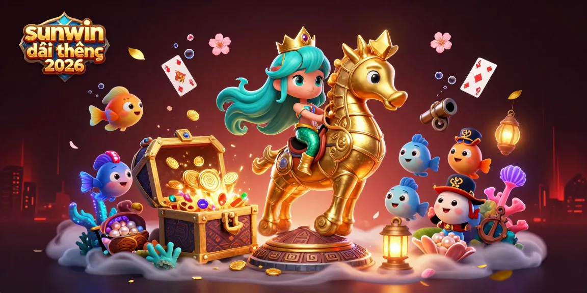 Play slots and win big with sunwin đổi thưởng 2026 in this vibrant underwater casino scene.