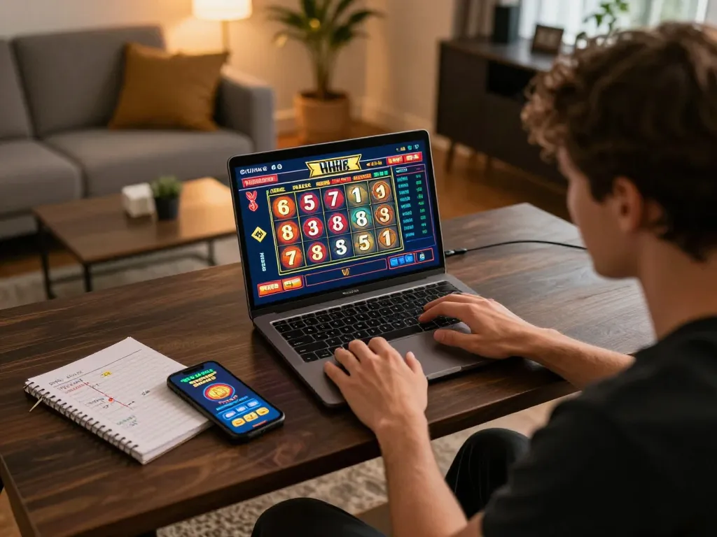 Engaging online gaming experience featuring casino online stranieri gameplay on a laptop with vibrant slots interface.