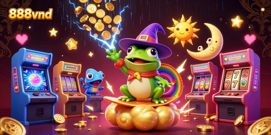 Spin reels and win big at 888vnd casino with vibrant 3D illustrations of exciting game elements