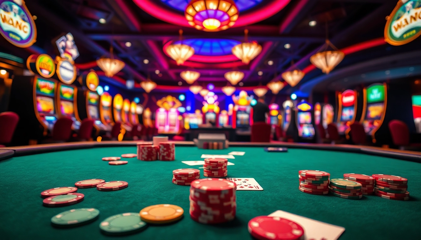 Experience excitement at the 8win official casino table with vibrant games and captivating atmosphere.