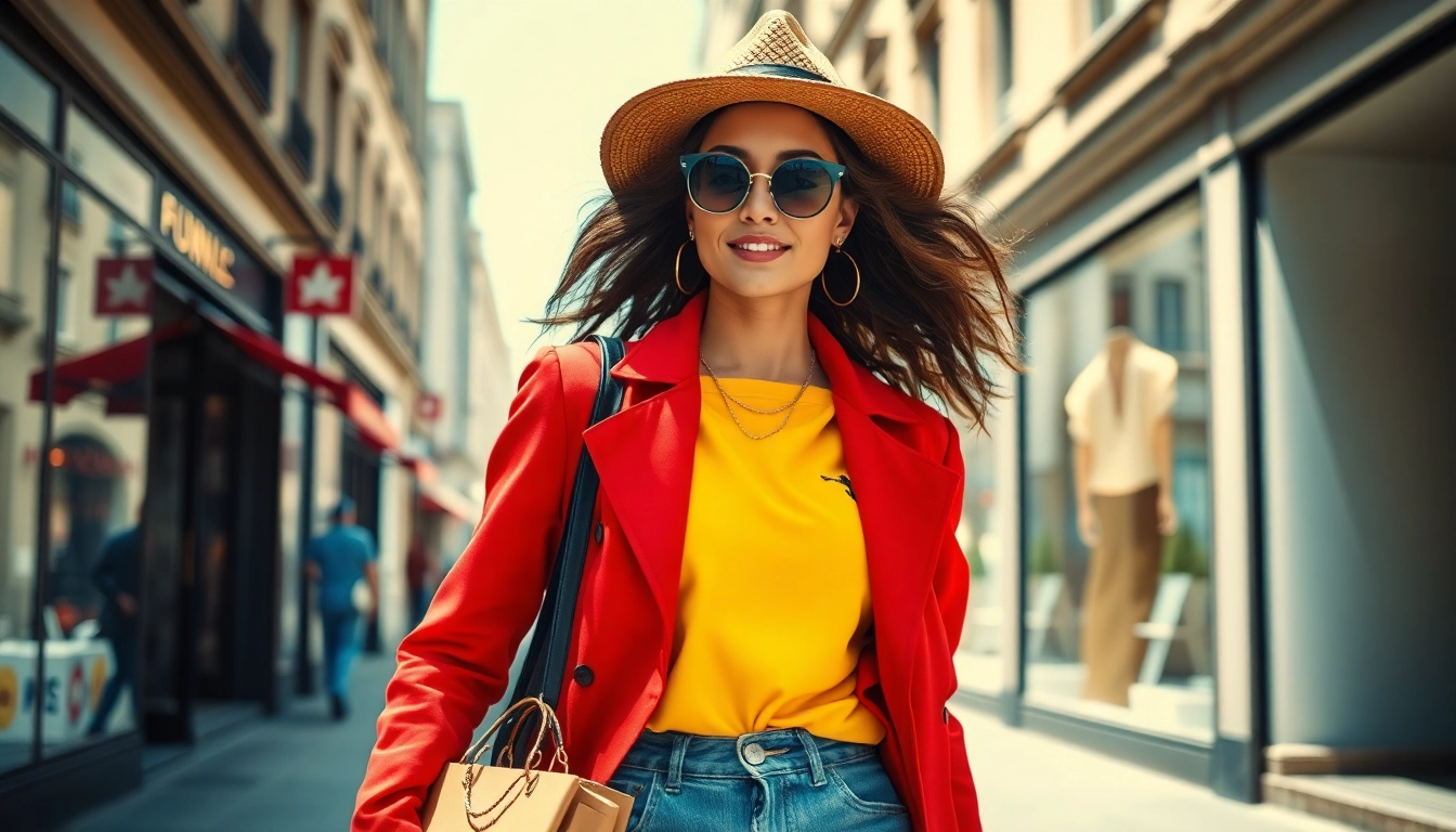 Stylish woman showcasing the latest Fashion trends in an urban environment.