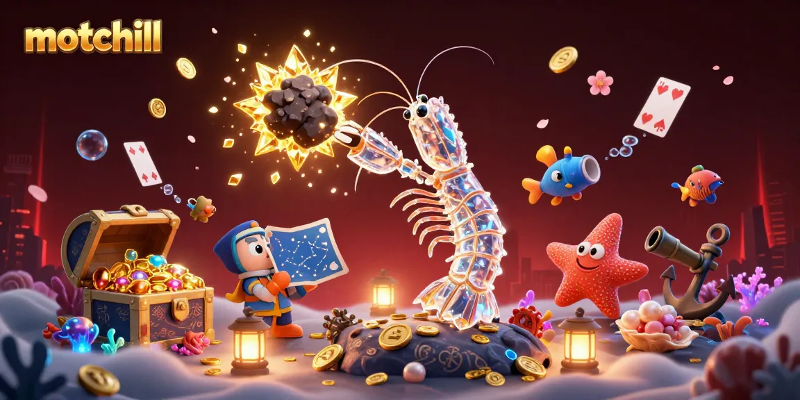 Join motchill in a colorful underwater casino adventure filled with treasures and excitement.